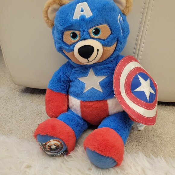 Marvel Comicd Captain America Bear Plush Build a Bear - Picture 11 of 15